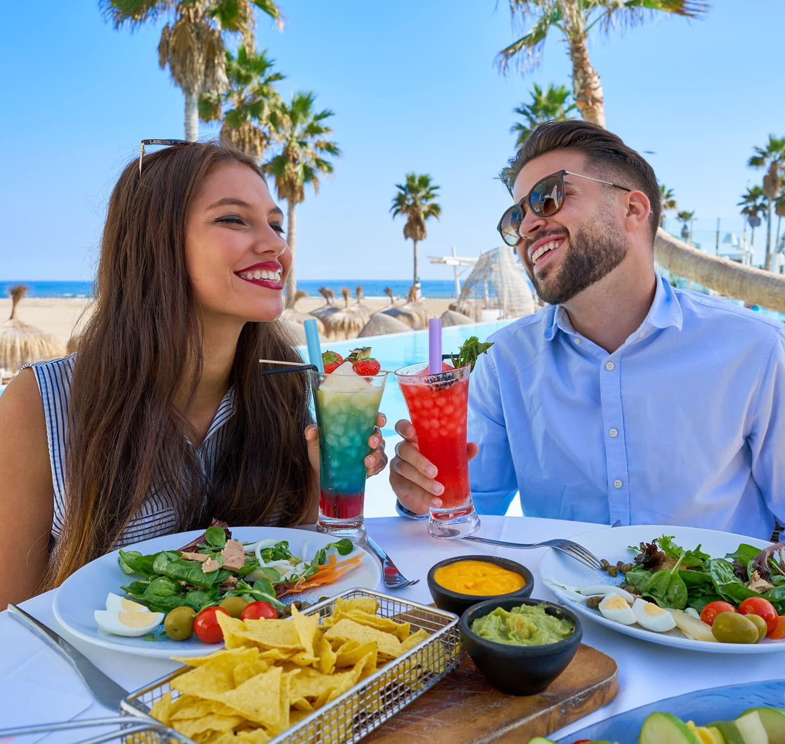 ALINK ALINK 100 Clear Boba Straws + 100 Color Boba Straws