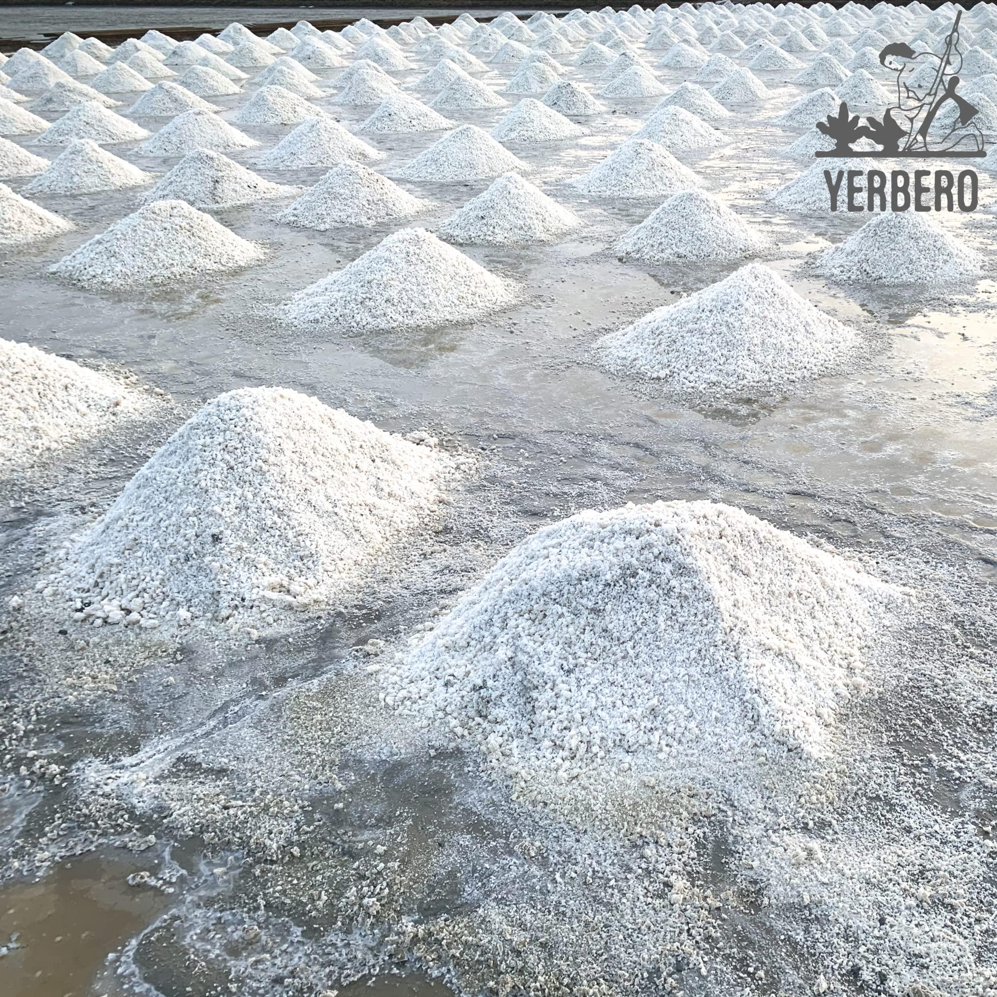 YERBERO Yerbero - Premium Colima Sea Salt Unrefined 8 oz (223 g) | 100% All Natural Sea Salt, Gourmet Grade, Non GMO\'s. | Hand Harvested | Imported From Lagoon Cuyutln Tepalcates Colima, Mexico.