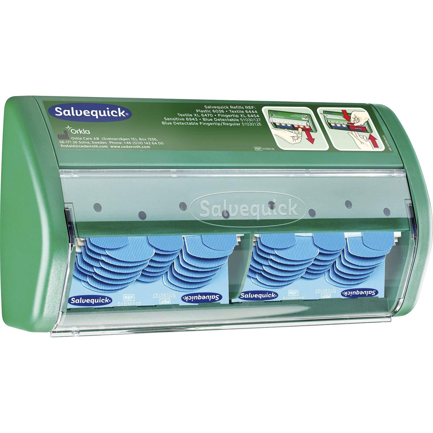 Salvequick SALVEQUICK Plasters Dispenser 2 x 35 Waterproof Detectable Plasters