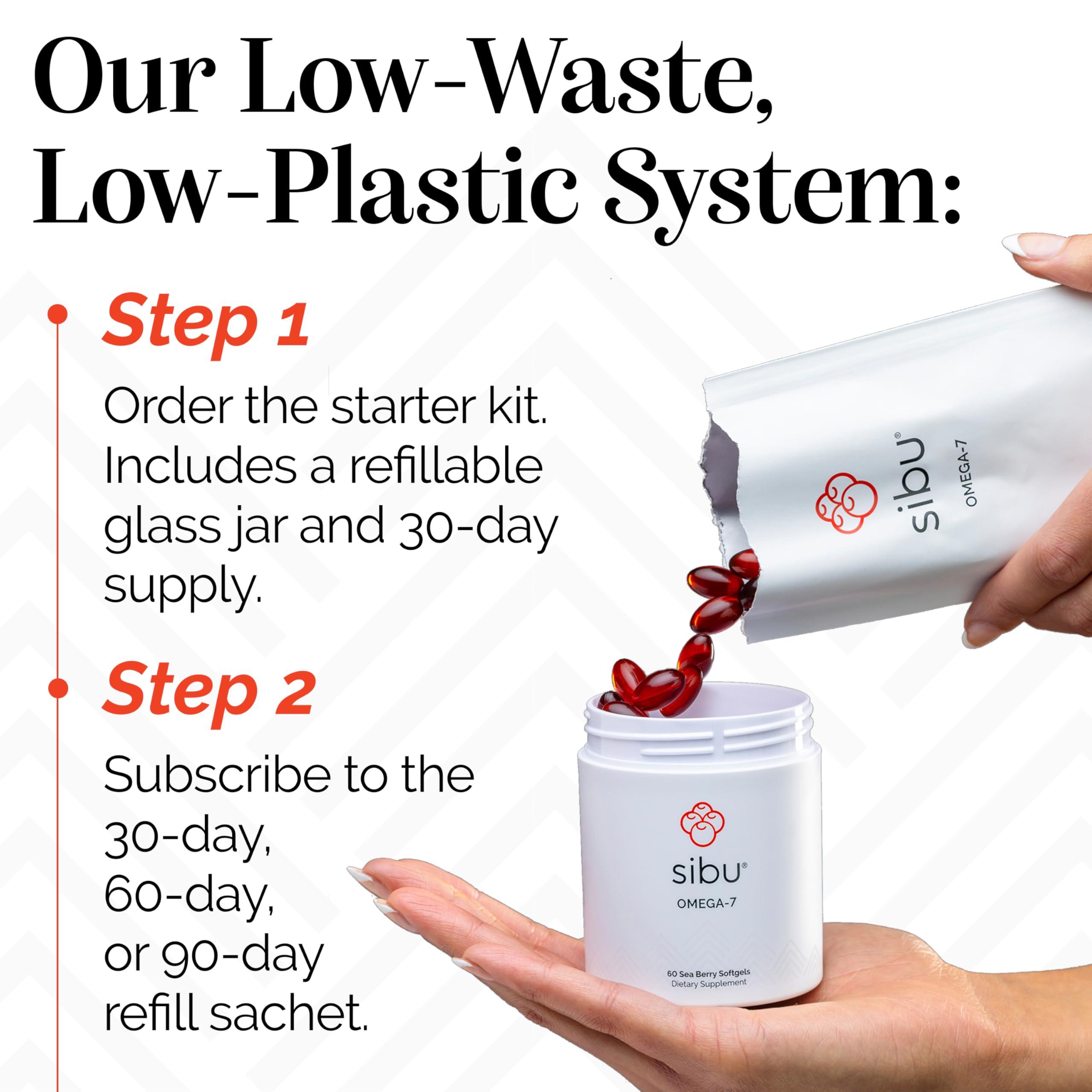 sibu sibu Omega-7 Softgels, Premium Organic Himalayan Sea Buckthorn Oil (60ct, 30 Day Supply)  Supplement for Healthy Skin, Hair, Nails and Dryness