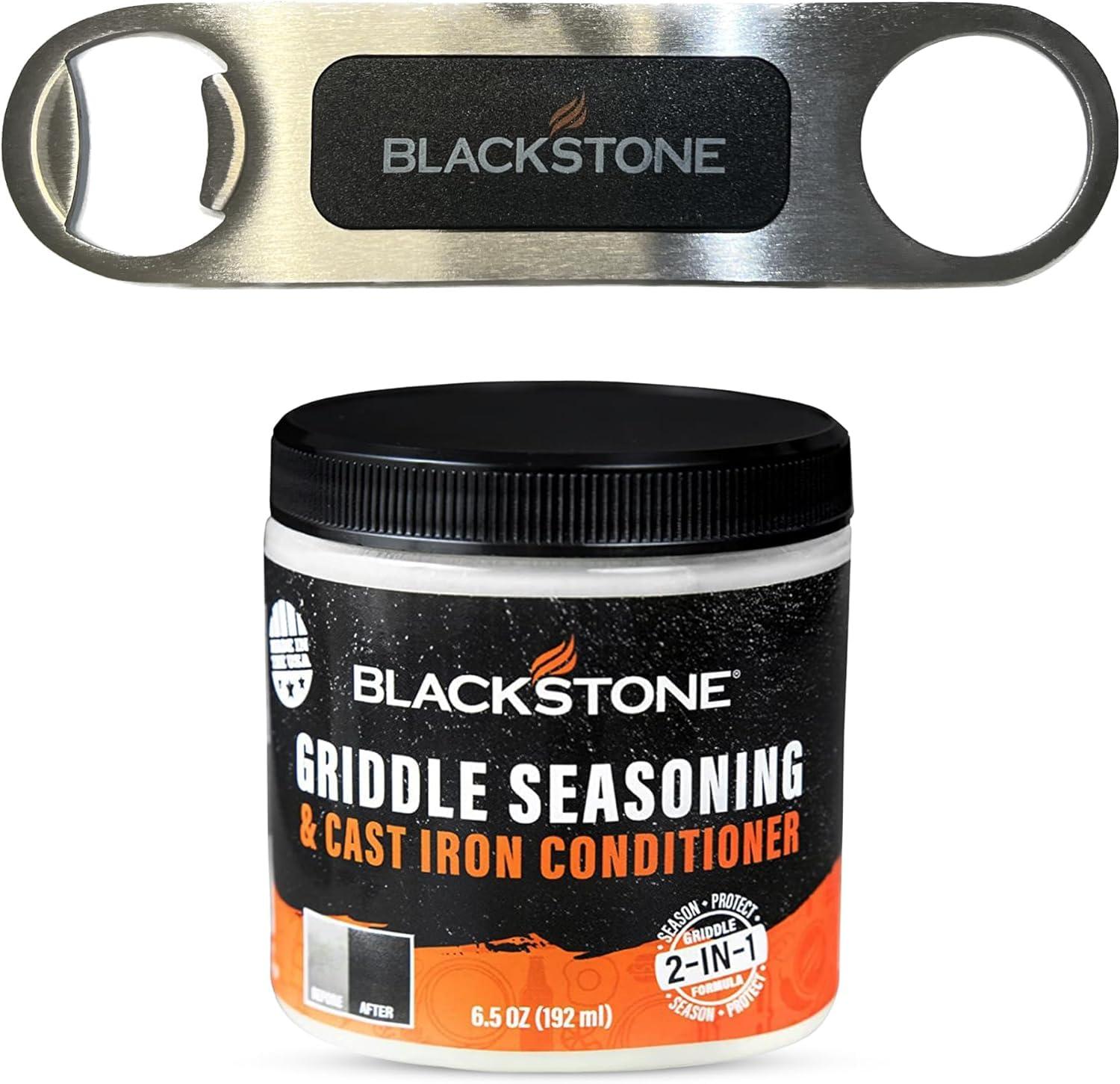 SATISFYING CUSTOMERS Blackstone 2-IN-1 Griddle & Cast Iron Seasoning Conditioner 6.5 OZ Effective Seasoning Rub Formula Food Safe Easy to Use Cleaner & Conditioner With Satisfying Customers Travel Tissue