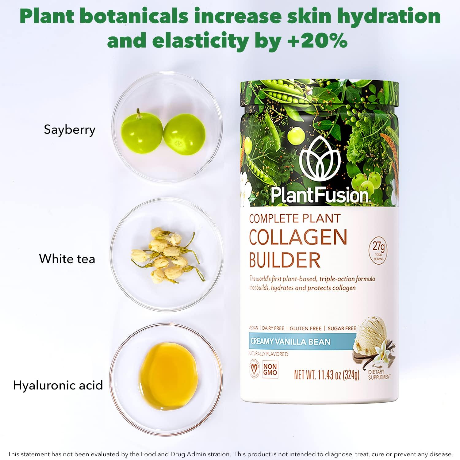 PlantFusion PlantFusion Vegan Collagen Powder - Plant Based Collagen Protein Powder For Muscle & Joints, Hair, Skin & Nails - Keto, Gluten Free, Soy Free, Non-Dairy, No Sugar, Non-GMO - Chocolate 11.43 oz
