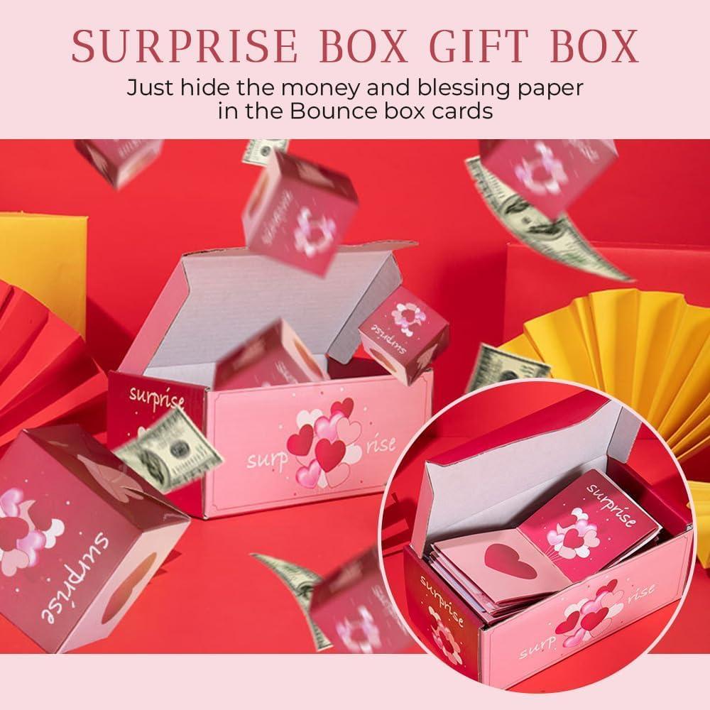 oputemon Surprise Gift Box Explosion for Money, 2025 New Explosion Surprise Gift Box, Christmas Surprise Gift Box for Cash, Folding Pop-Up Surprise Box, Surprise Money Box for Christmas Birthday Gifts (Green)