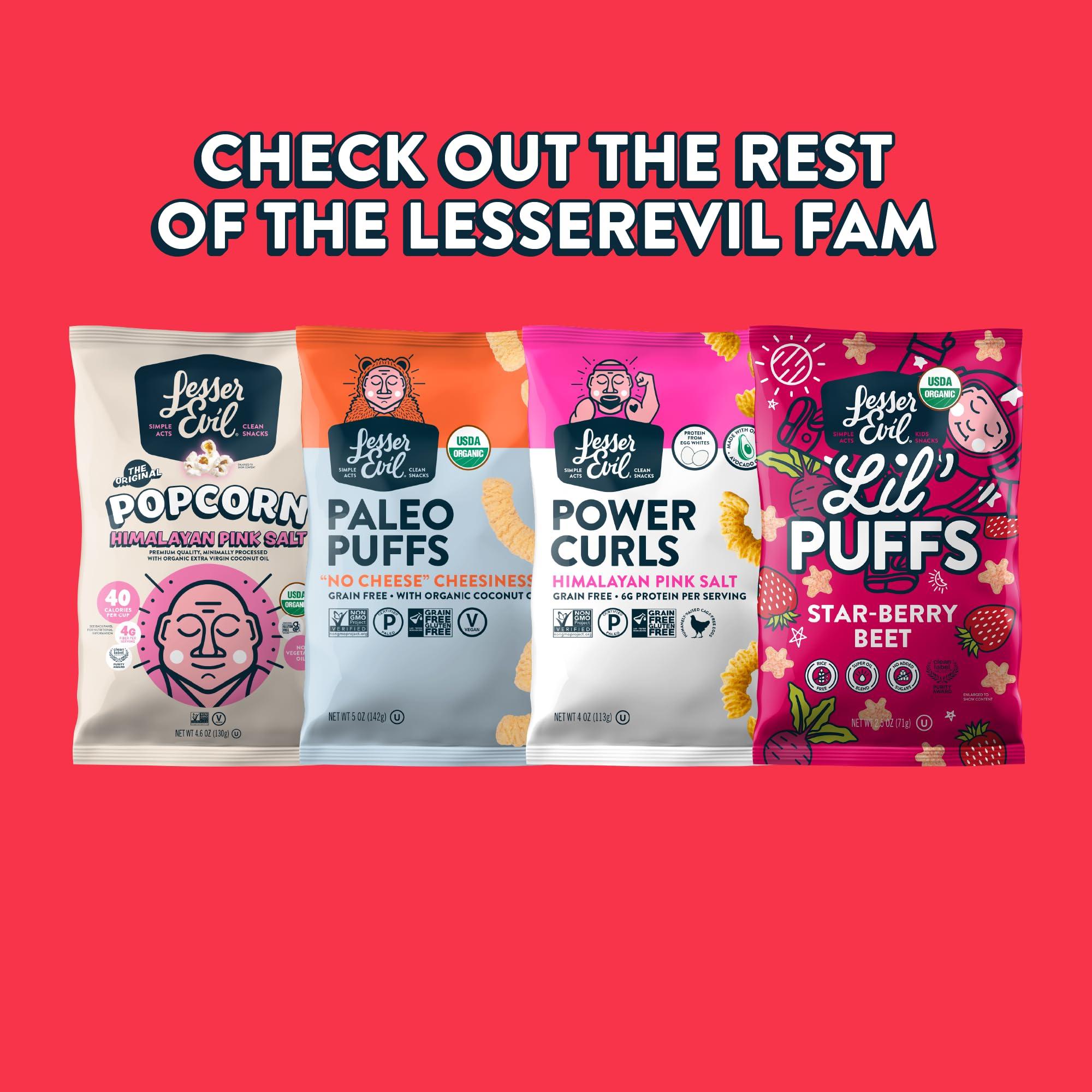 Lesserevil LesserEvil Outer Planet Pizza Space Balls, Premium Quality, Minimally Processed, No Vegetable Oil, 5 oz, Pack of 3