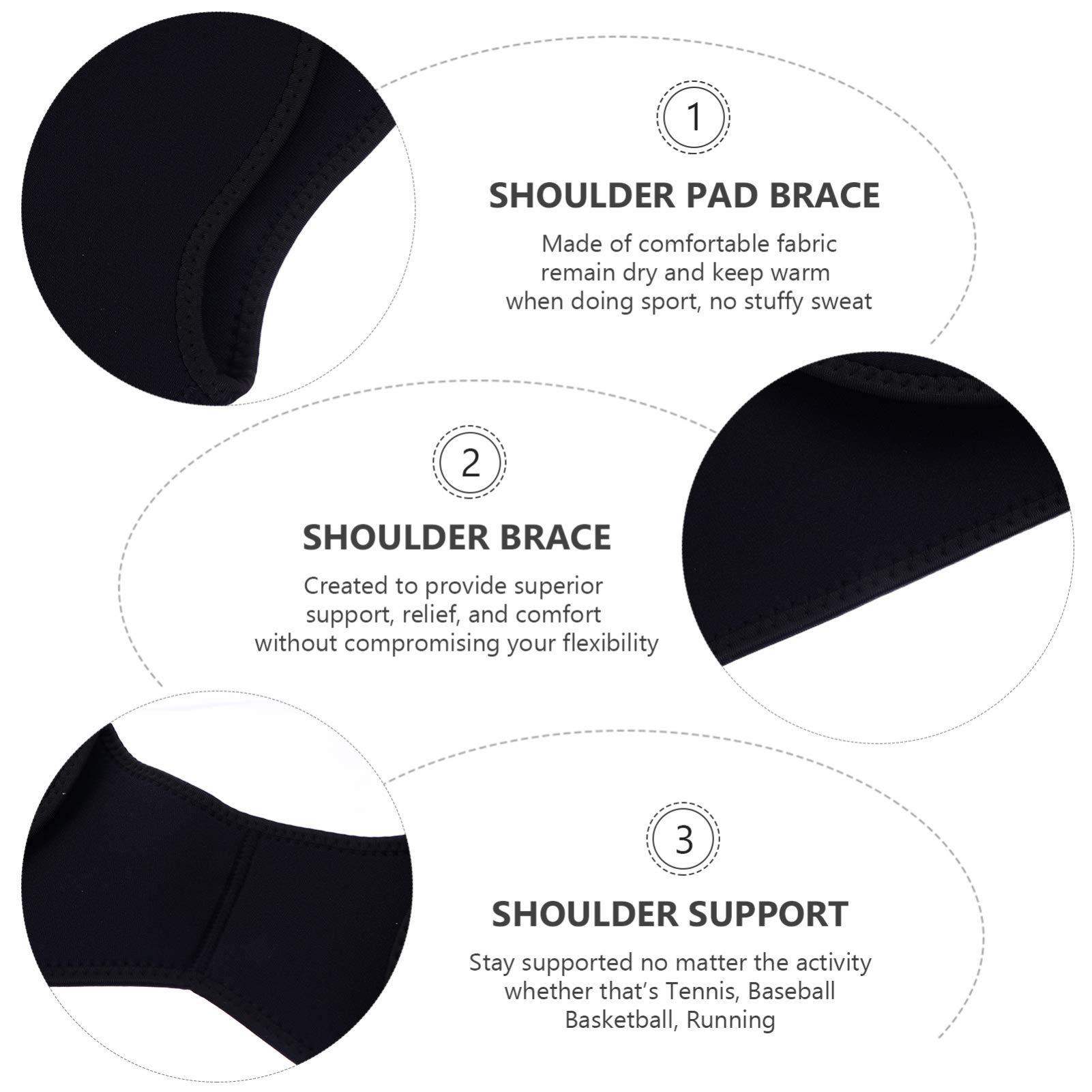 Milisten Milisten Double Shoulder Support Sleeping Warm Brace Stability Compression Sleeve Wrap for Rotator Cuff Shoulder XL