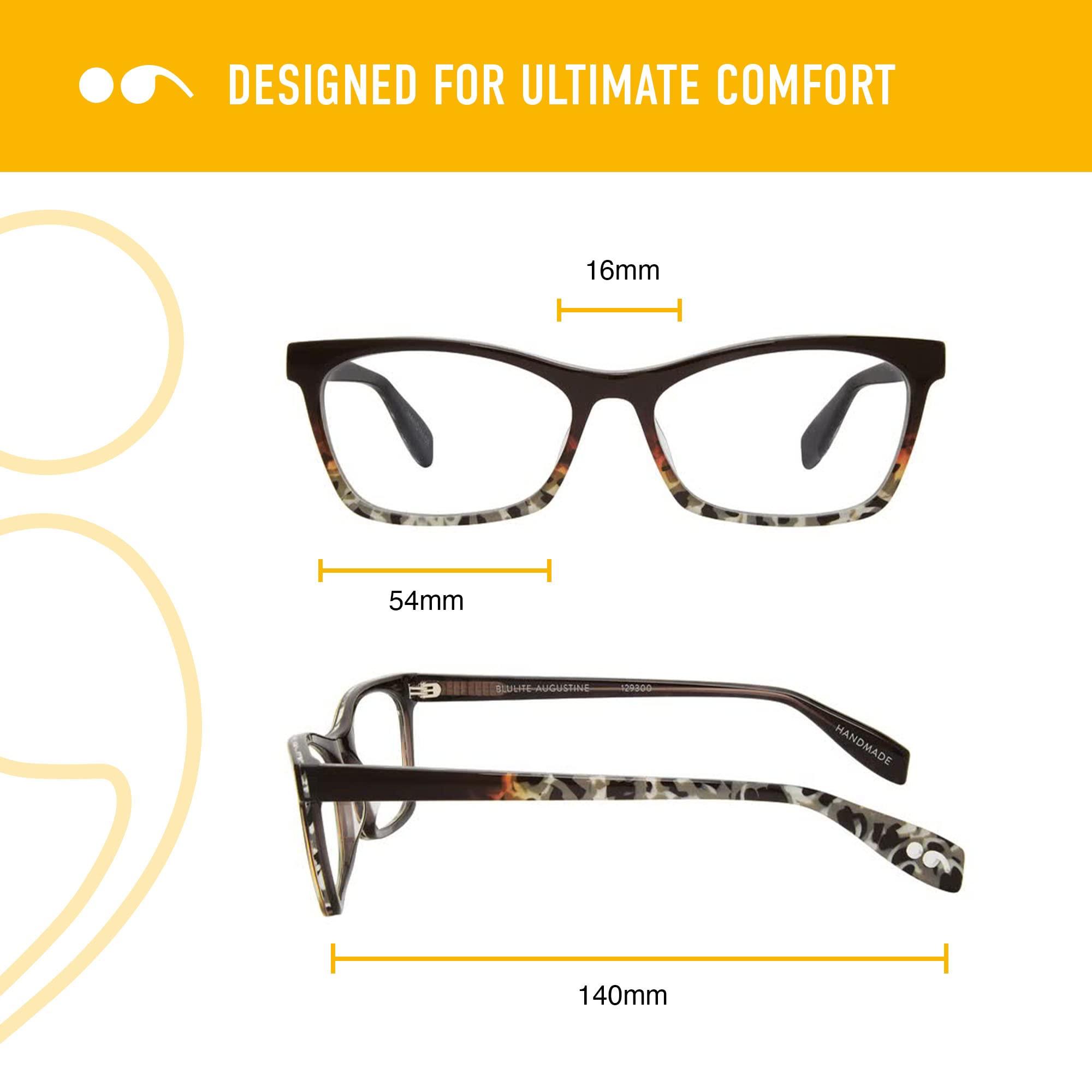 Scojo New York Scojo New York Augustine Blue Light Reading Glasses, Handmade Scratch Resistant Readers for Women and Men, Blue Camo - 1.50x