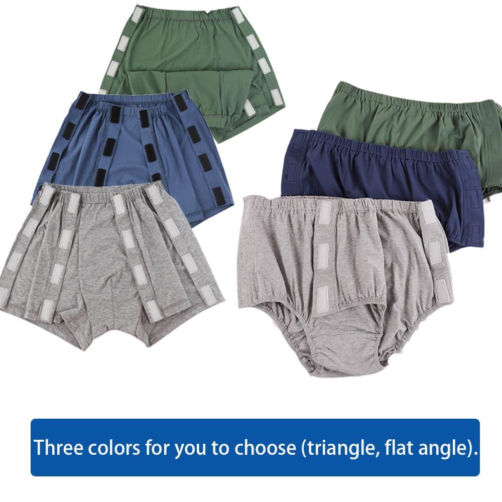 AUSTYLCO AUSTYLCO Incontinence Underwear for Patients,Elders,Disabled Adult Men,Reusable Washable Underwear,Adult Cover-up Diaper,Tear Away Underwear,Post-Operative Underwear