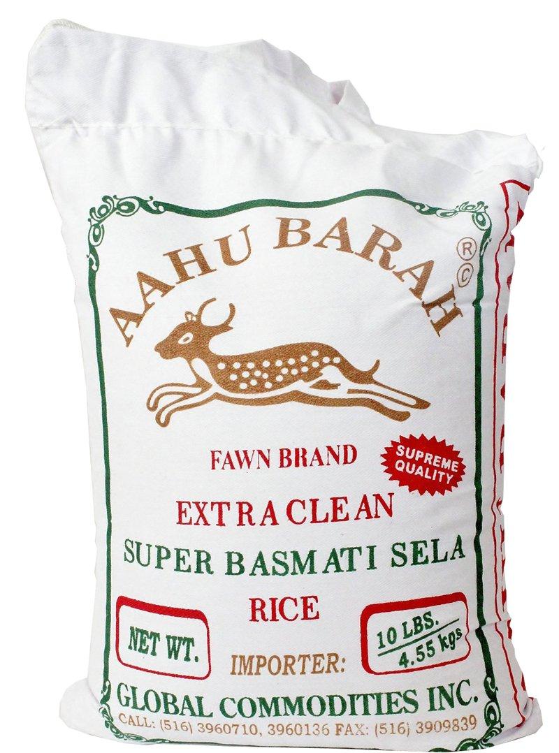 Aahu Bareh Aahu Barah Basmati Sela Rice 10lb (Pack of 2)