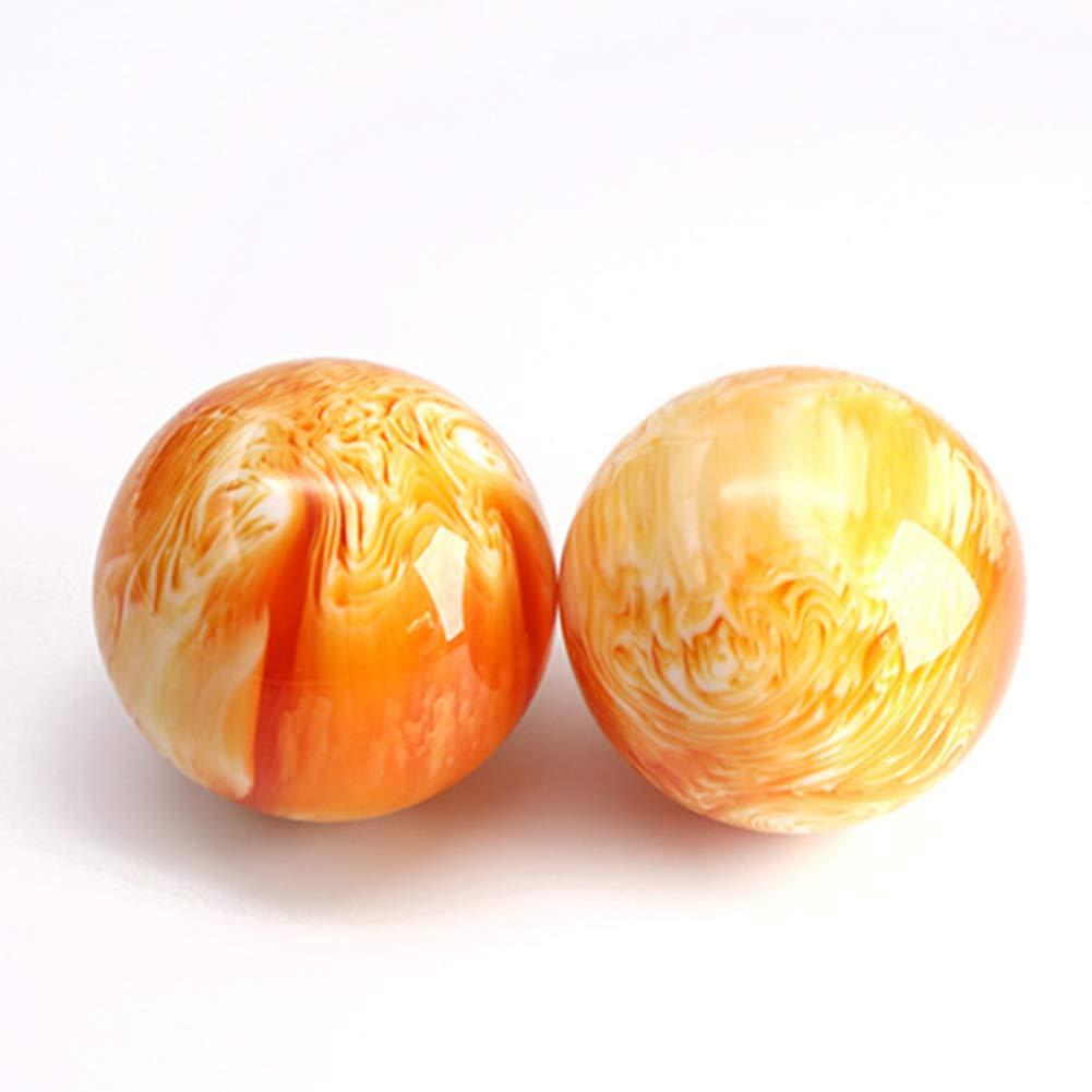 RCSTONE RCSTONE 2" Orange Resin Healing Baoding Balls to Hand Therapy, Relief Stress and Exercise, Chinese Stress Balls Meditation Balls with Carry Pouch (Box-Packed) M28