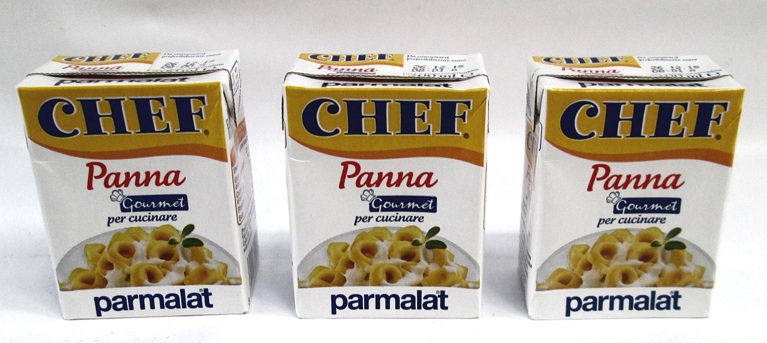 Parmalat Parmalat: Italian "Panna Chef Gourmet per cucinare", UHT Long Life Cooking Cream 6.7 Fluid Ounce (200ml) Packages (Pack of 3) [ Italian Import ]