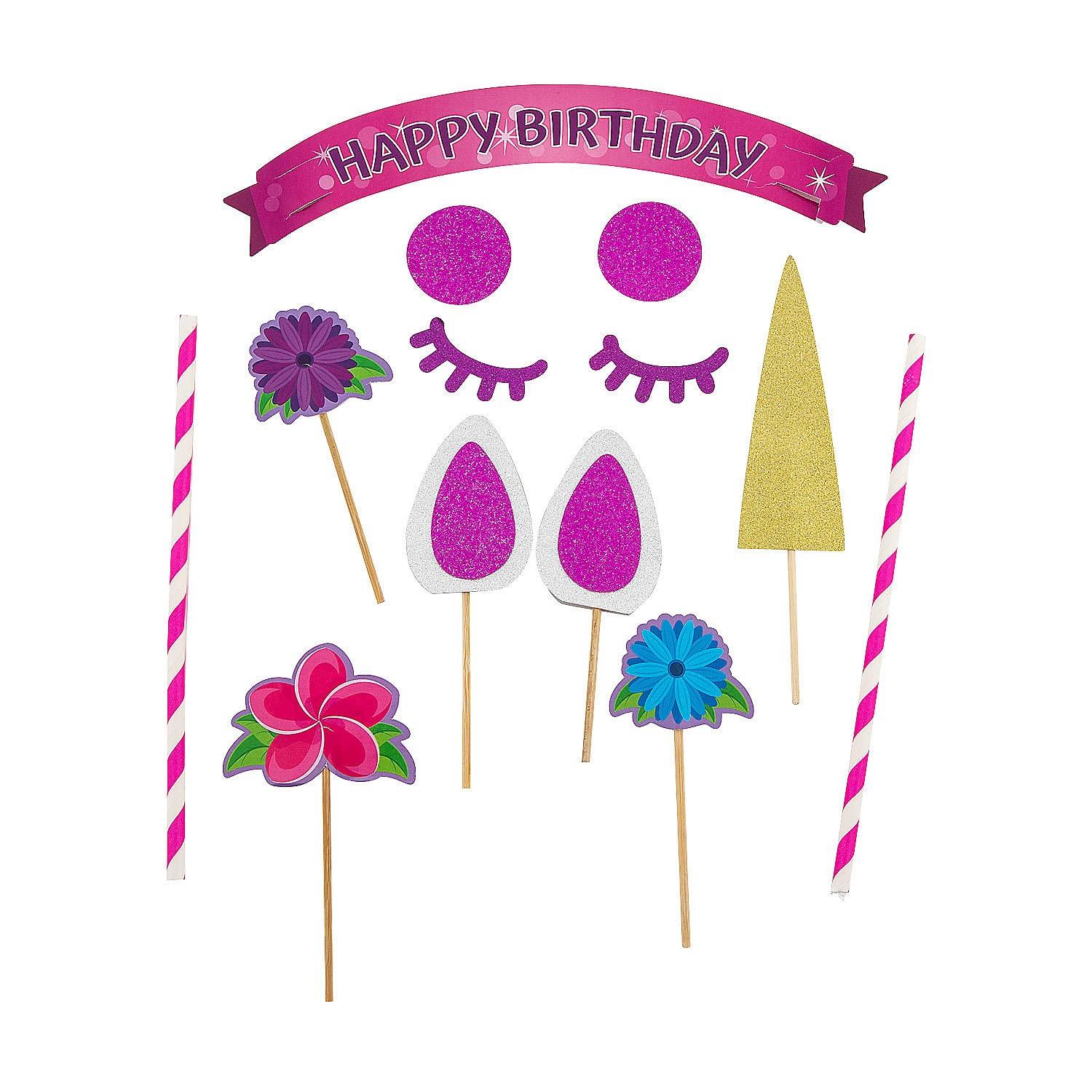 Fun Express Unicorn Birthday Cake Decorating Kit