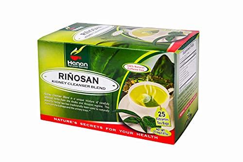 HANAN PERUVIAN SECRETS Hanan Peruvian Secrets Rinosan Herbal Tea | 100% Natural Kidney Cleanse Aid Blend | 25 Tea Bags | Naturally Aids in Supporting Healthy Kidney and Urinary Tract Function - 3 Pack