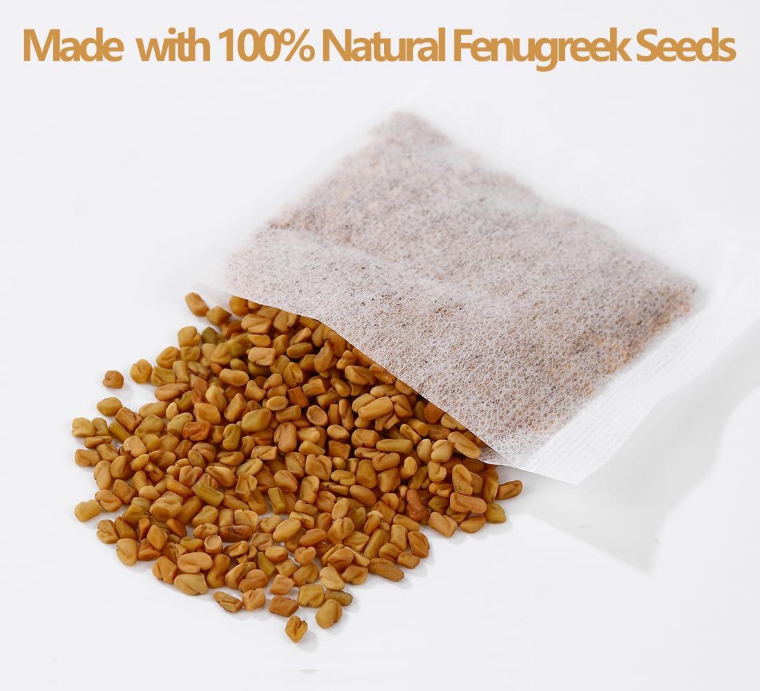ULTHMOK Premium 60 Fenugreek Tea Bags, Made with 100% Natural Fenugreek Methi Fenogreco Seeds, No Additives & Caffeine Free.