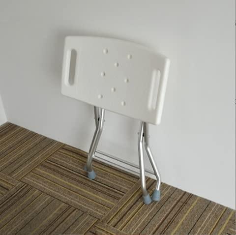YOODODO YOODODO Elderly Assist Shower Chair, Lightweight Foldable Bathtub Stool Bench Adult Disabled Shower Seat Folding Bath Chair Shower Chair, 35*37cm, White