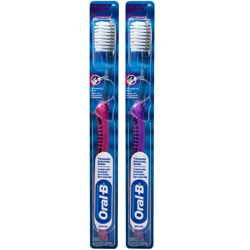 Oral-B Oral-B Indicator Ortho Toothbrush, Trimmed for Braces, 35 Soft (Colors Vary) - Pack of 2