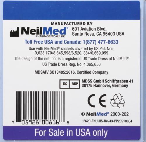 NeilMed NeilMed NasaFlo Unbreakable Neti Pot with 60 Premixed Packets