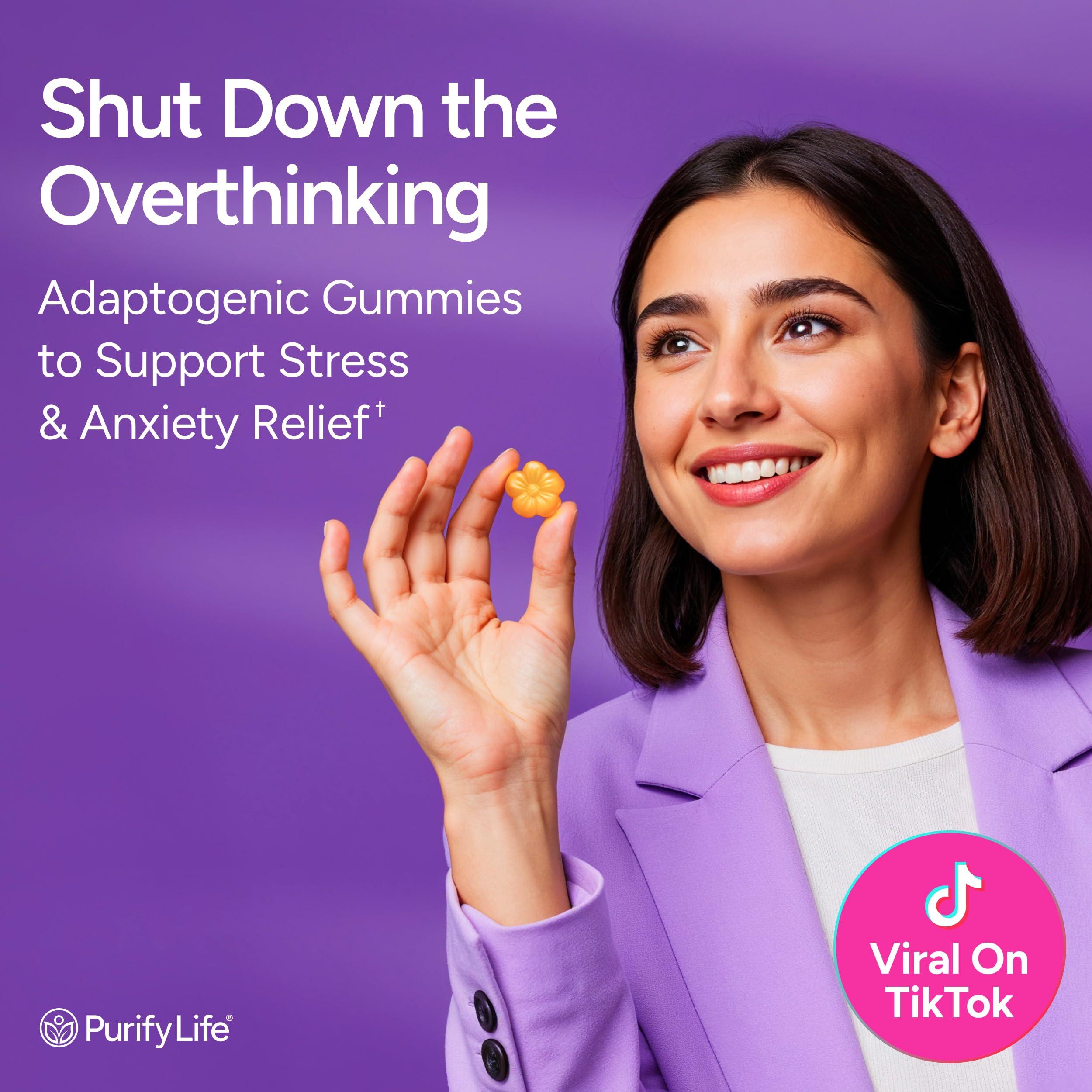 Purify Life Sugar-Free Rhodiola Rosea Gummies (1500mg/Serving) Adaptogenic Rhodiola Rosea Supplement & Cortisol Blocker for Performance, Stamina, Mood & Motivation - Non-GMO, 60 Vegan Chews, No Capsules or Pills