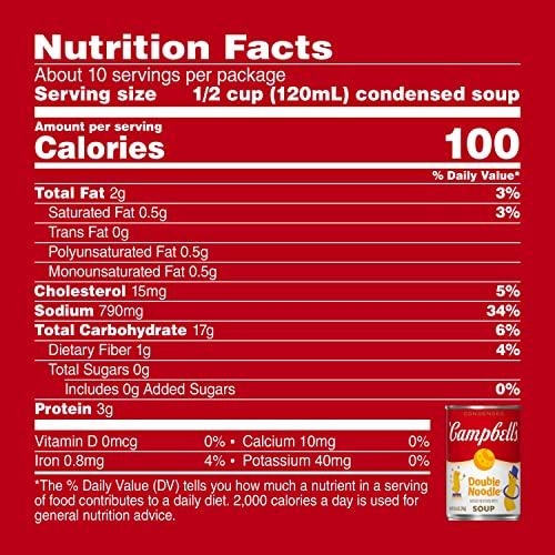 Campbell's Campbell's Condensed Kids Soup, Double Noodle Soup, 10.5 Ounce Can (Pack of 4)