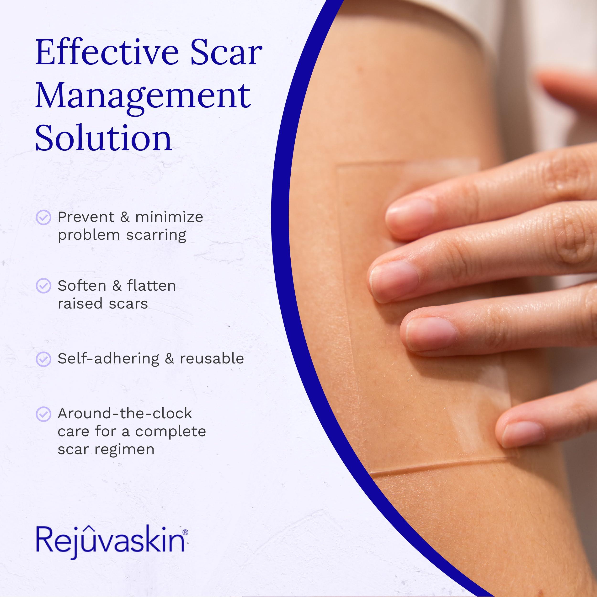 Rejuvaskin Rejuvaskin Scar Heal Kit for Small to Medium Scars, Soften, Flatten, Reduce and Recover, Silicone Sheeting, RejuvaSil Gel & Medical Tape, 1.5\" x 5\"