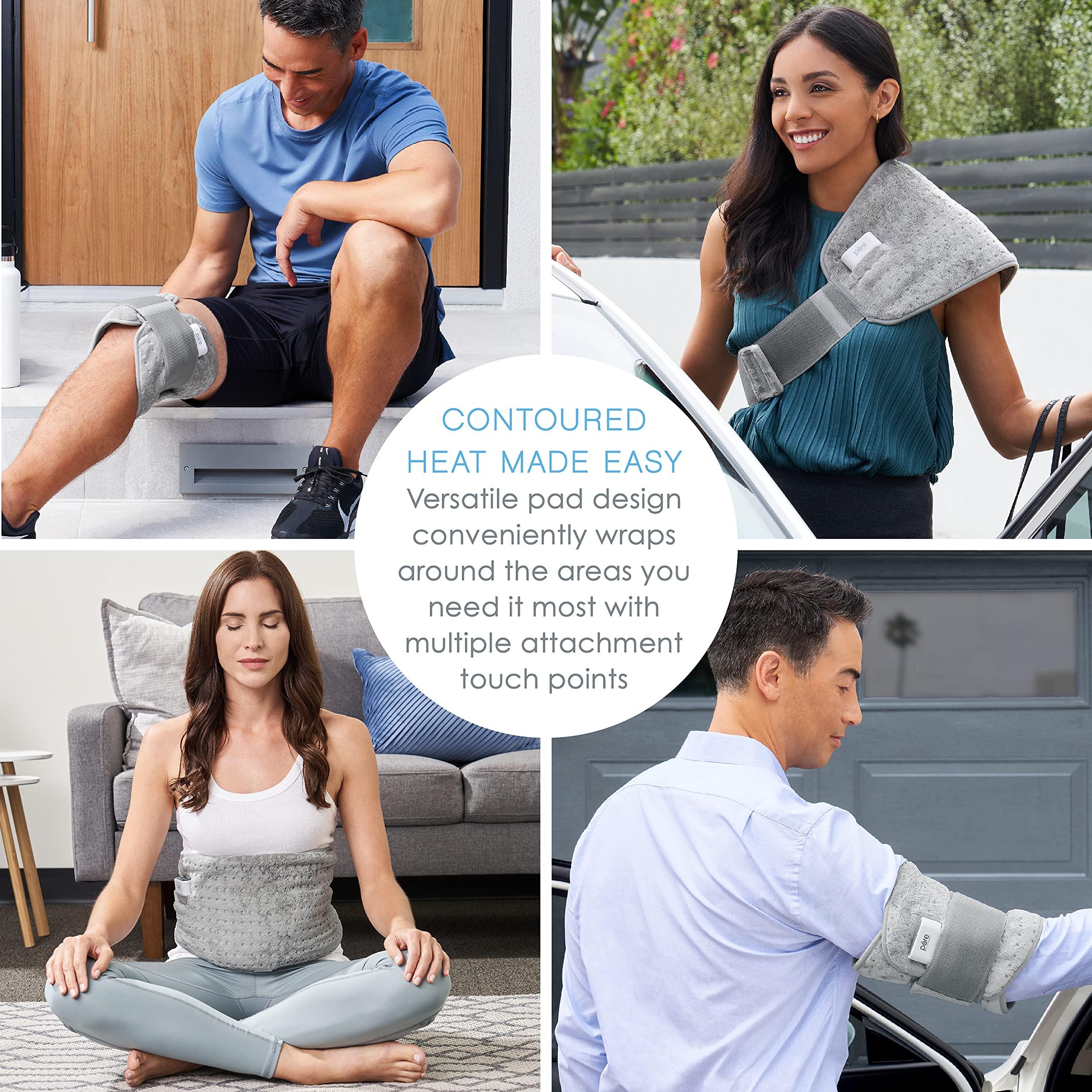Pure Enrichment Pure Enrichment PureRelief Cordless Lumbar and Abdominal Heating Wrap - 4 Heat Settings, 2-Hour Portable Use, Optional Hot/Cold Gel Pack, Super-Soft Micromink, and Universal Fit Strap