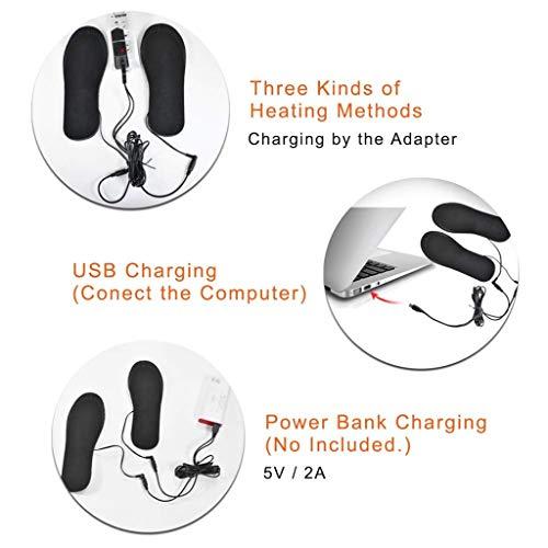 Lanmino Heated Insoles, USB Rechargeable Heated Shoes Pad, DIY Customizable Electric Powered Heated Insoles for Outdoor | Camping | Skiing | Hunting, Winter Insole Foot Warmers for Men and Women (Man:40-44)