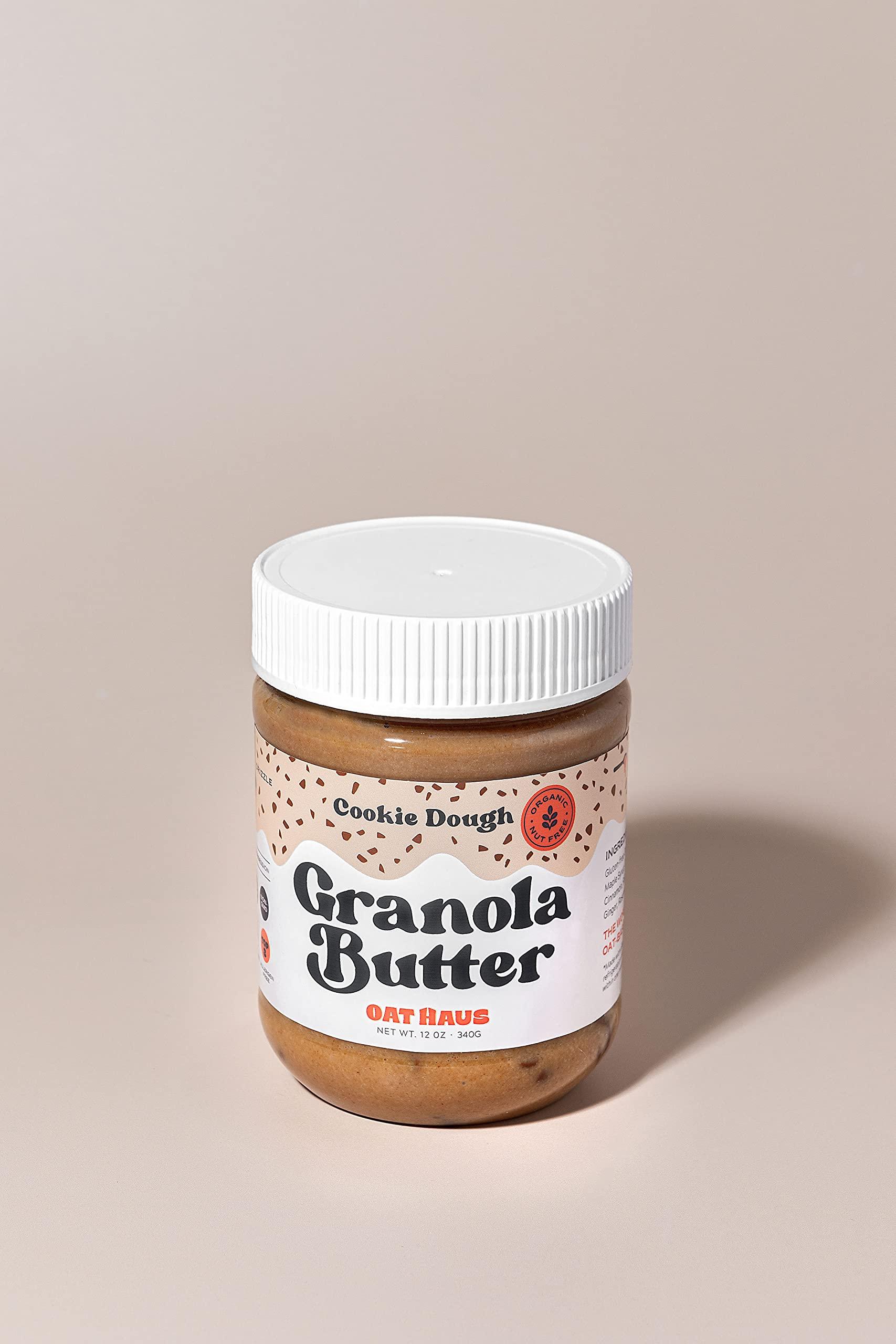 KWEEN Oat Haus Cookie Dough Granola Butter (Chipless) | Peanut-free, Almond (Tree-Nut) Free, & School-Safe (Top 8 Allergen Free) | Sunflower Seed & Cookie Dough Alternative