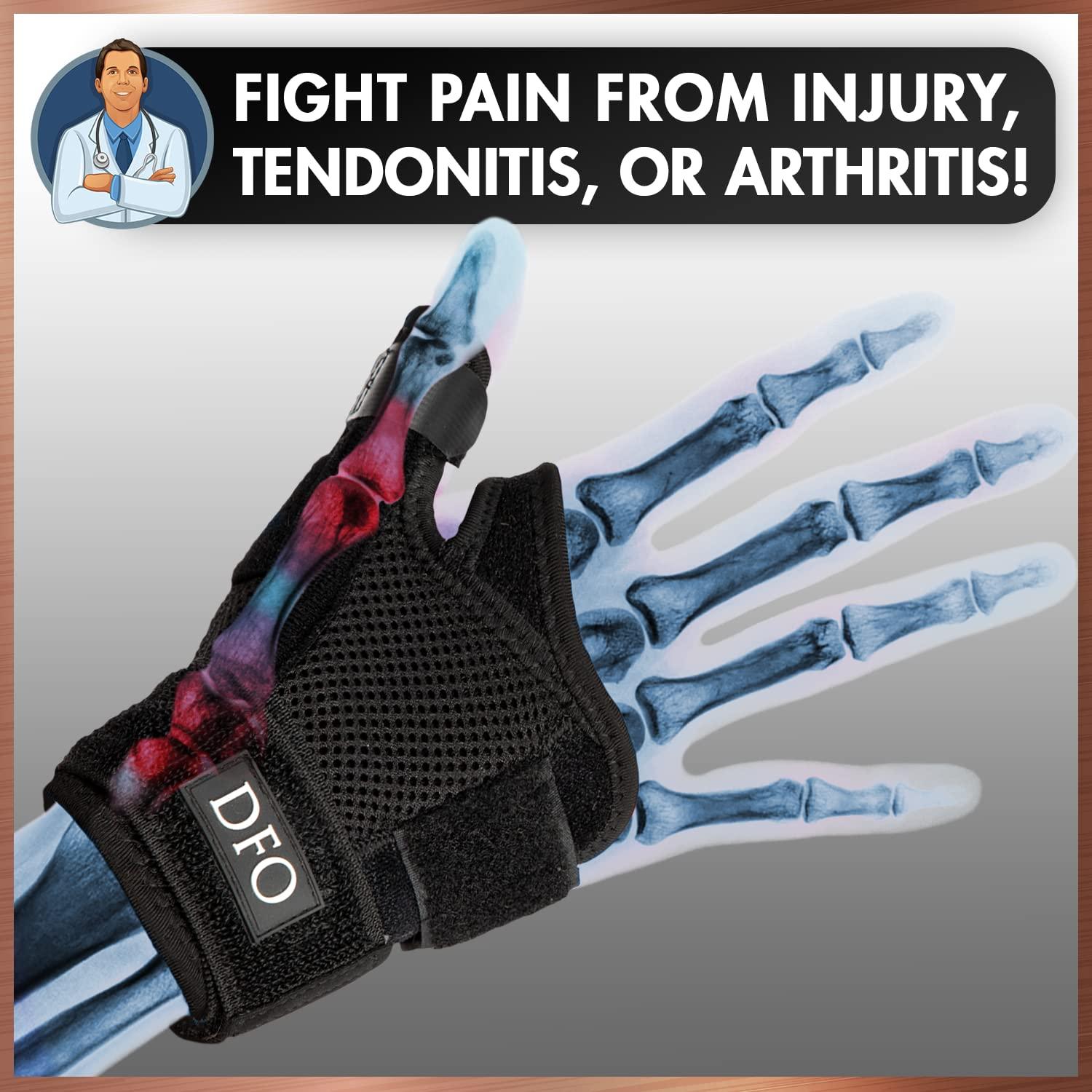 Dr. Frederick's Original Dr. Frederick's Original Reversible Copper Infused Wrist Thumb Brace - 1 Brace - Spica Splint for De Quervain’s Tendonitis, Arthritis, CMC, Pain Relief - Left or Right Hand - Fits Men and Women