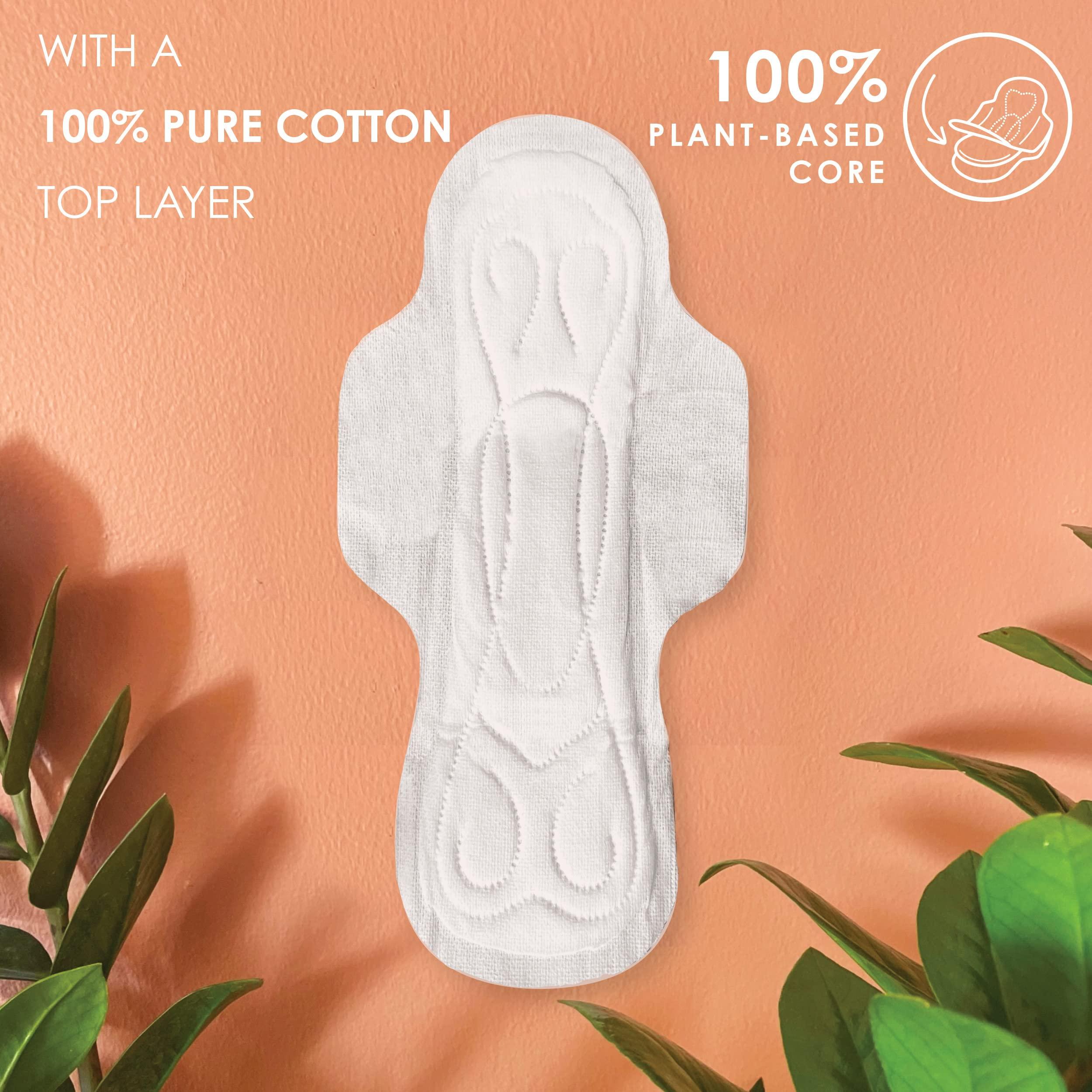 L. L. , Organic Cotton Ultra Thin Pads for Women, Super Absorbency, With Wings, 42 Count