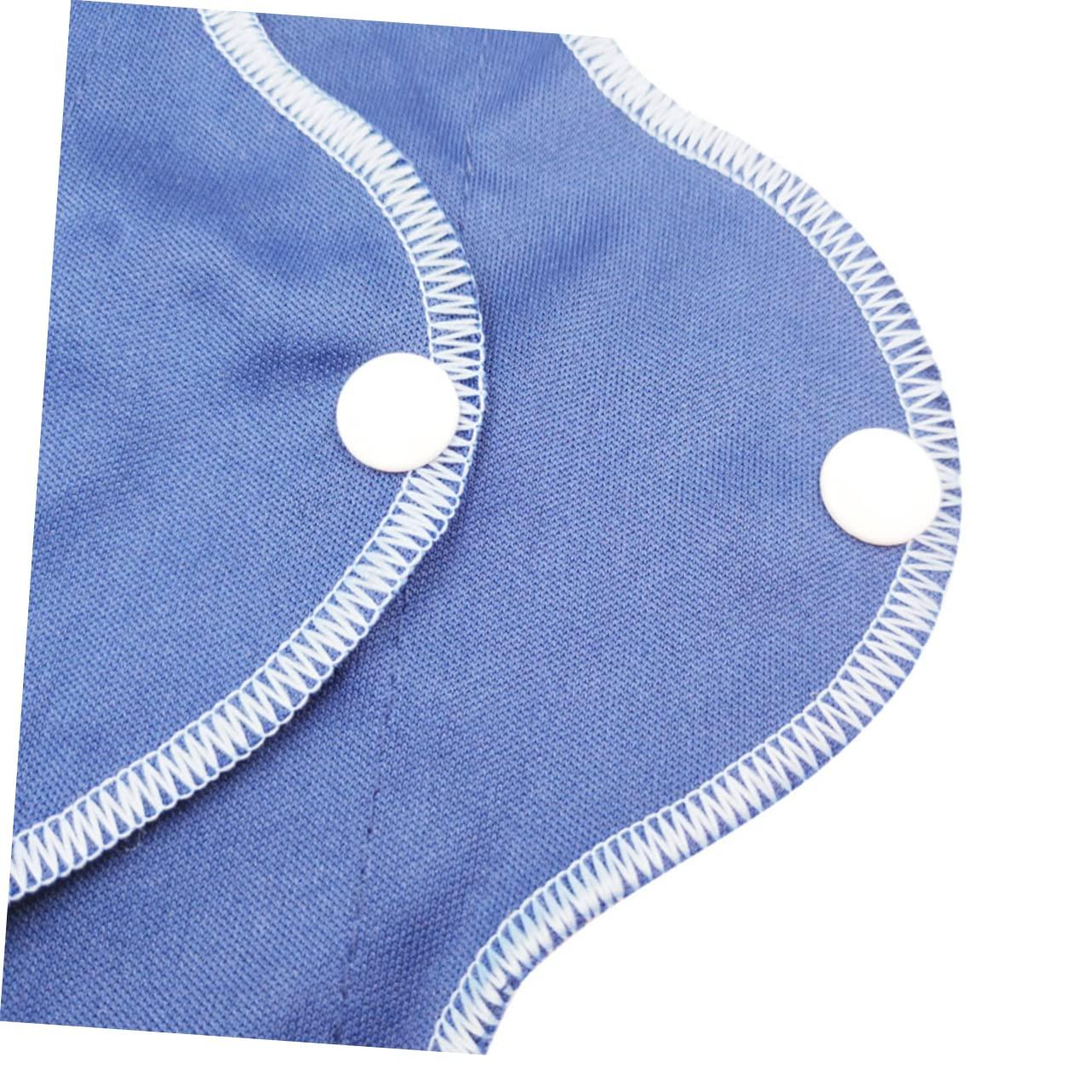 Didiseaon Didiseaon 8 Pcs Reusable Menstrual Pads Menstrual Panty Pad Cloth Menstrual Pads Sanitary Towel Pad Heavy Flow Menstrual Pad Washable Sanitary Towel Washable Mama Cloth Mama Pads Blue