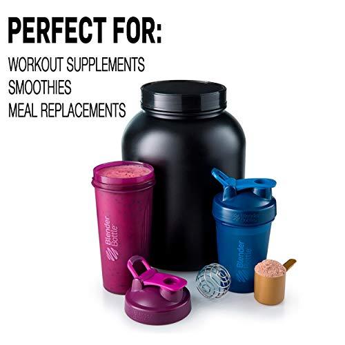 BlenderBottle BlenderBottle Classic Shaker Bottle Perfect for Protein Shakes and Pre Workout, 28-Ounce (2 Pack), Moss/Moss and Navy/Navy & Classic Shaker Bottle, 28 oz, Black