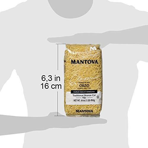 Mantova Mantova Italian Bronze Die Orzo Pasta - 100% Durum Wheat Semolina Bronze Die Orzo - 16 Oz - Product Of Italy (Pack of 6)