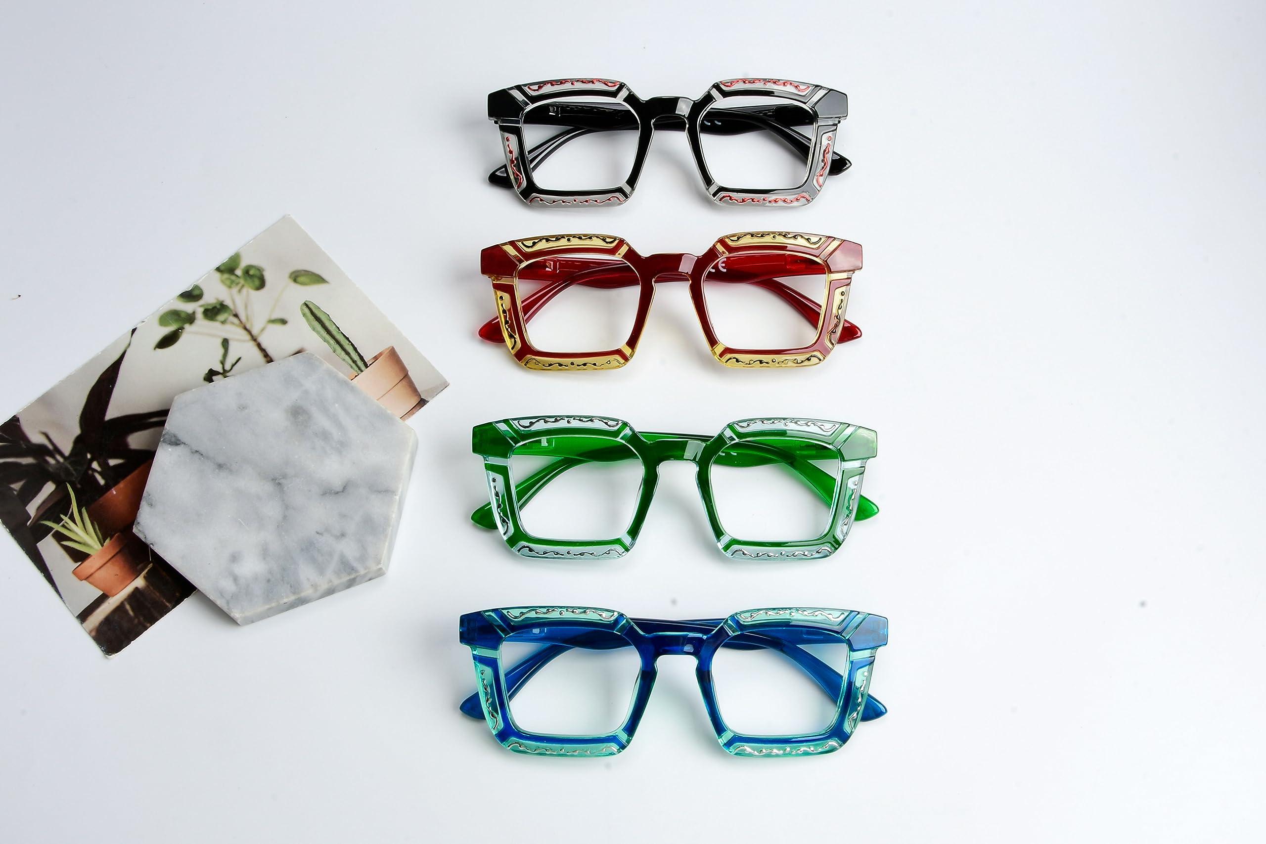 Eyekepper Eyekepper 4 Pack Reading Glasses for Women Floral Pattern Design Readers +2.75