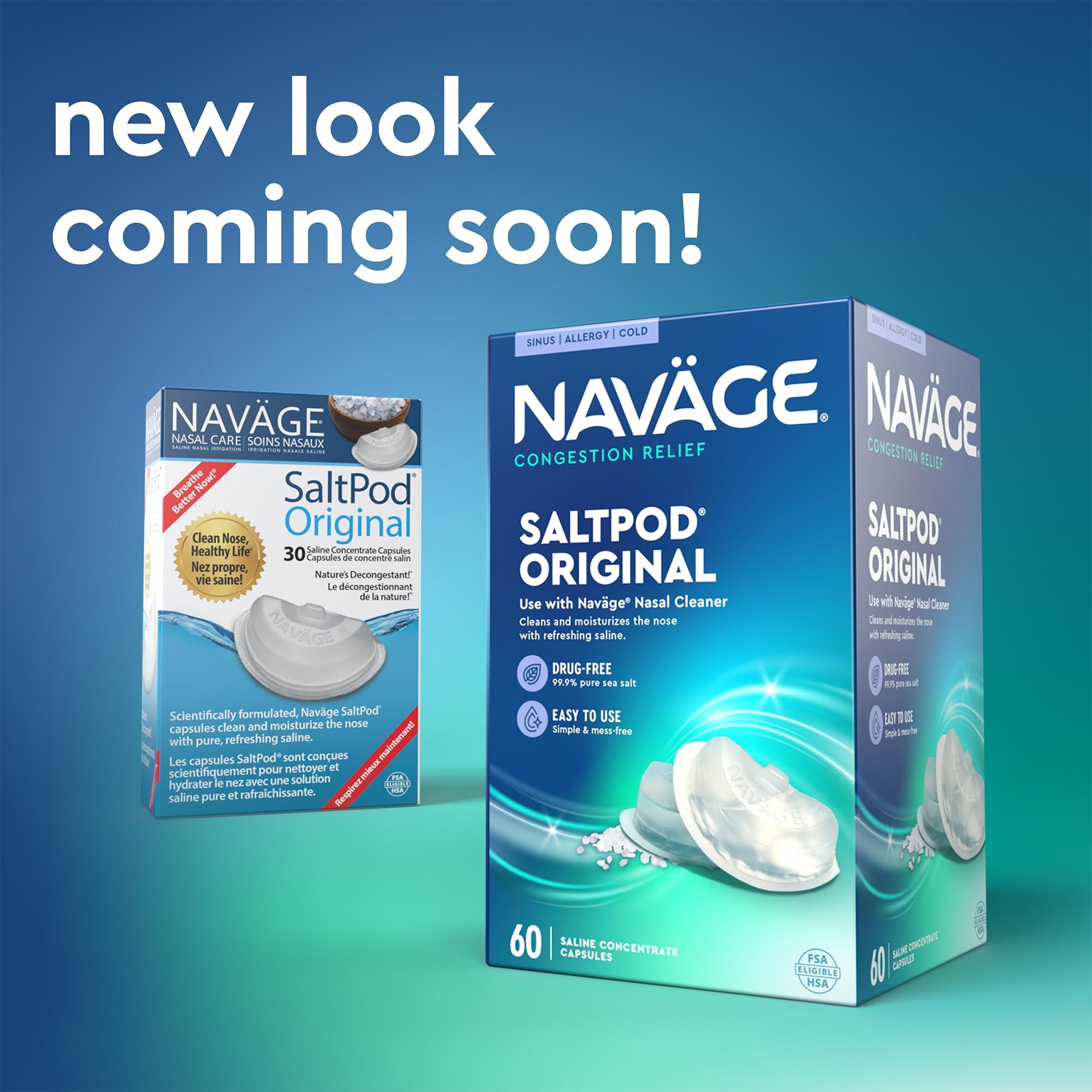 Navage Navage SaltPod Bundle 3 30-Packs (90 SaltPods) - Navage Salt Pod Refills Only - Exclusively Designed for The Navage Nasal Irrigation System - Sinus Rinse and Saline Pods for Fast and Soothing Relief