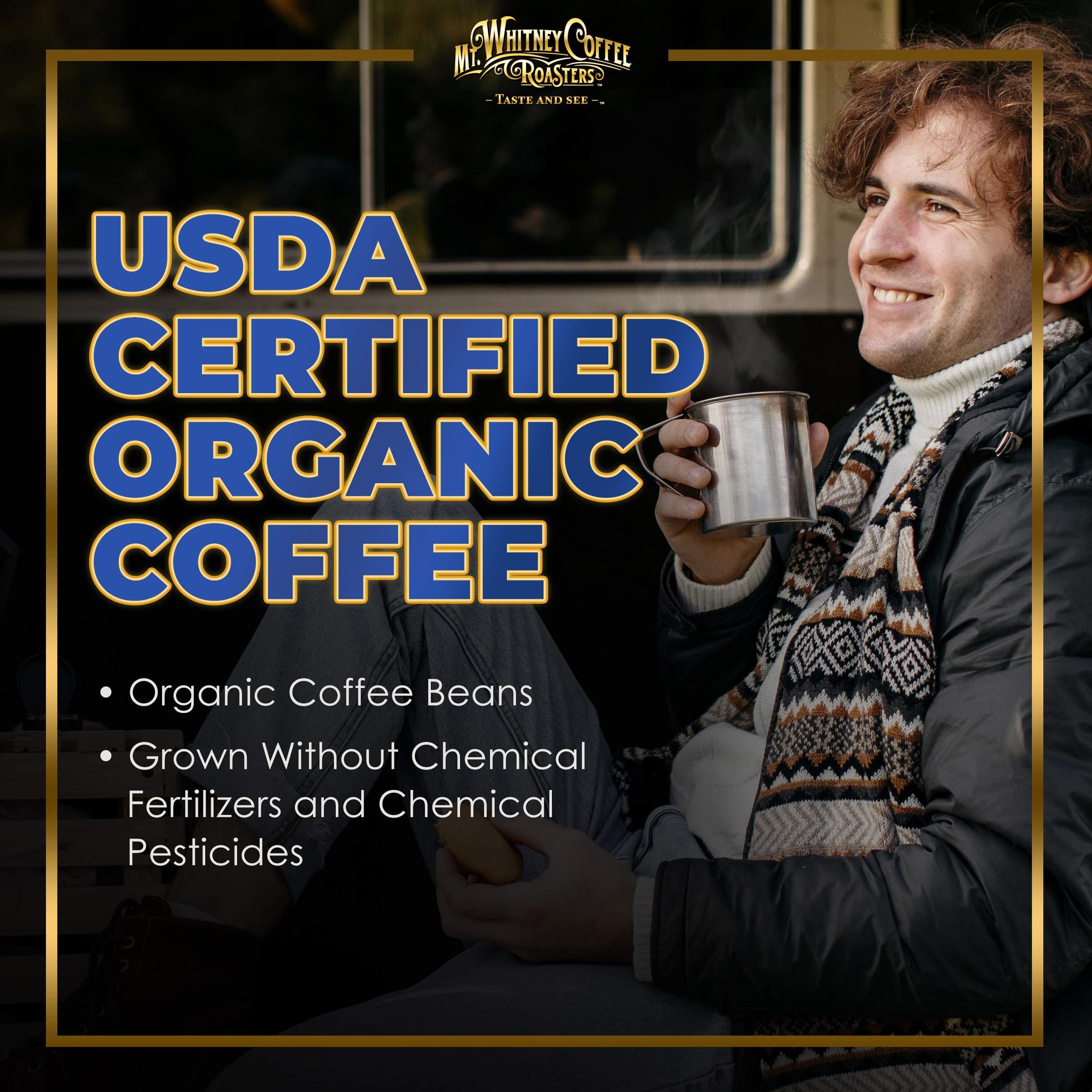 Mt. Whitney Coffee Roasters Mt. Whitney Organic Mammoth Espresso, Low Acid Coffee (Whole Bean, 12 Oz)