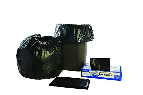 Stout Stout by Envision Commerical 33 Gallon Can Liners - 100 Bags - 1.5 mil Heavy Duty Industrial 100% Recycled Puncture & Tear Resistant Garbage Trash Bags