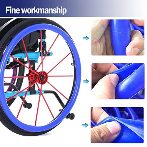 LYMGG Wheelchair Push Rim Covers(1pair/24in), Protective Cover, Non-Slip, Wear-Resistant, Dirt-Resistant, Strong Grip, Enhances The Look Of The Wheelchair,F