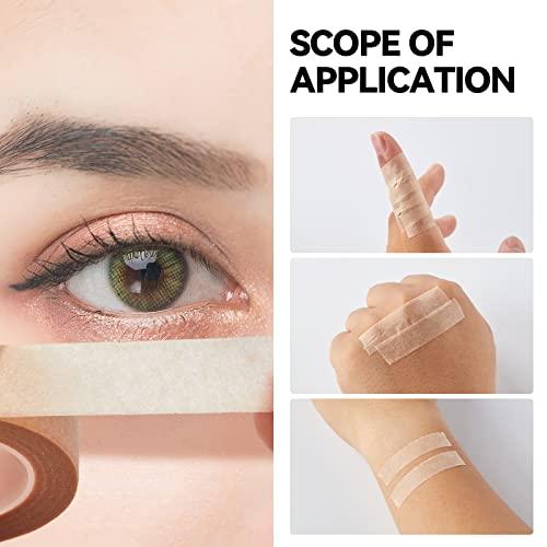 Nicime Nicime 10 Rolls 0.5 Inch Breathable Skin Tape, Face Tape Nose Tape, Flexible Stretch Bandages for Wound Injuries Swelling Sports (10Yards/Roll)