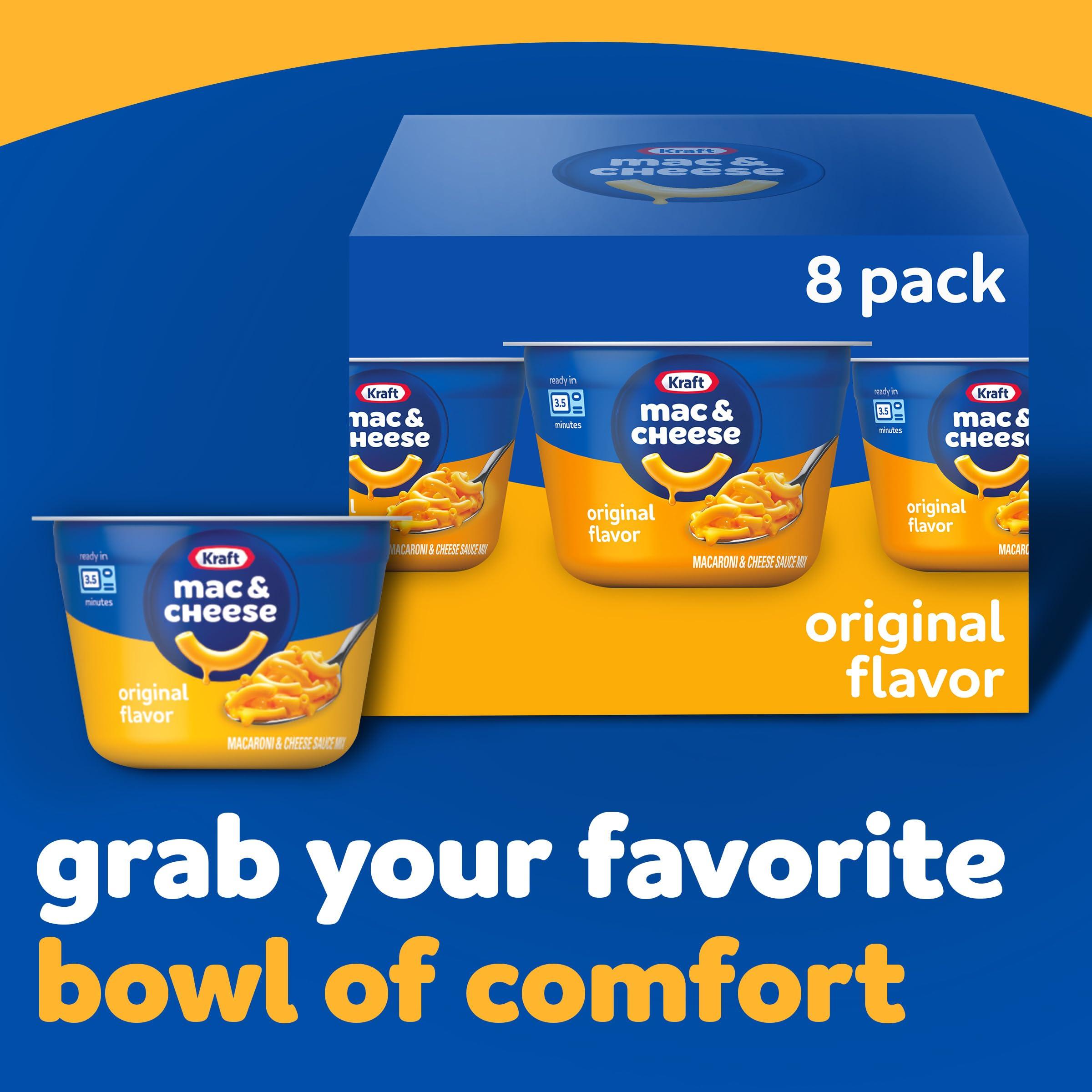 Kraft Mac & Cheese Kraft Original Easy Microwavable Macaroni and Cheese Cups (8 ct Box, 2.05 oz Cups) (Pack of 2)