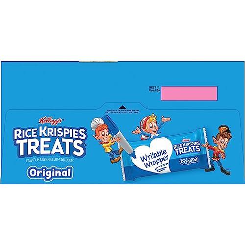 RICE KRISPIES TREATS Rice Krispies Treats Crispy Marshmallow Squares, Kids Snacks, Snack Bars, Original, 12.4oz Box (16 Bars)