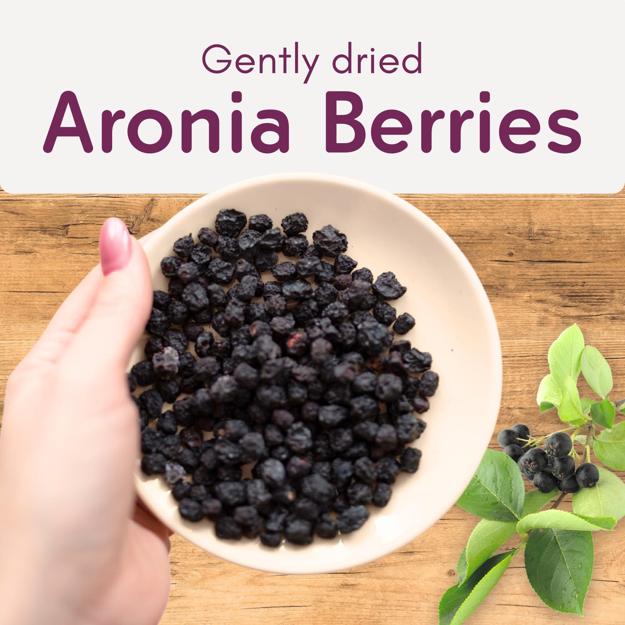 Aronia Original Aronia ORIGINAL Organic Dried Aronia Berries 7.1 oz (200 g) | Gently Dried Immediately After Harvest | No Added Sugar, No Sulfites, No Additives | Vegan, Non-GMO Aronia Berry (Black Chokeberry)