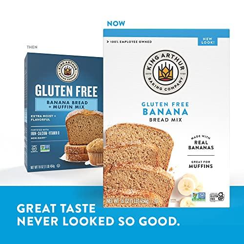 King Arthur King Arthur, Gluten Free Banana Bread + Muffin Mix, Gluten-Free, Non-GMO Project Verified, Certified Kosher, 16 Ounces