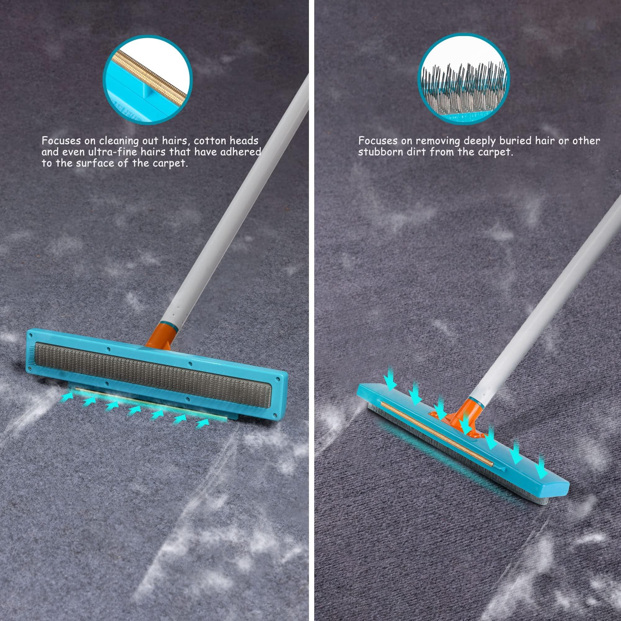 JOLLLAX JollLax Carpet Rake-Carpet Hair Removal Tool-Carpet Rake to Fluff Carpet-Carpet Scraper Brush Rug Comb Pet Cat Fur Dog Hair Remover for Couch Furniture Carpet Broom