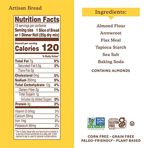 Simple Mills Simple Mills Almond Flour Baking Mix, Artisan Bread Mix - Gluten Free, Plant Based, Paleo Friendly, 10.4 Ounce (Pack of 1)