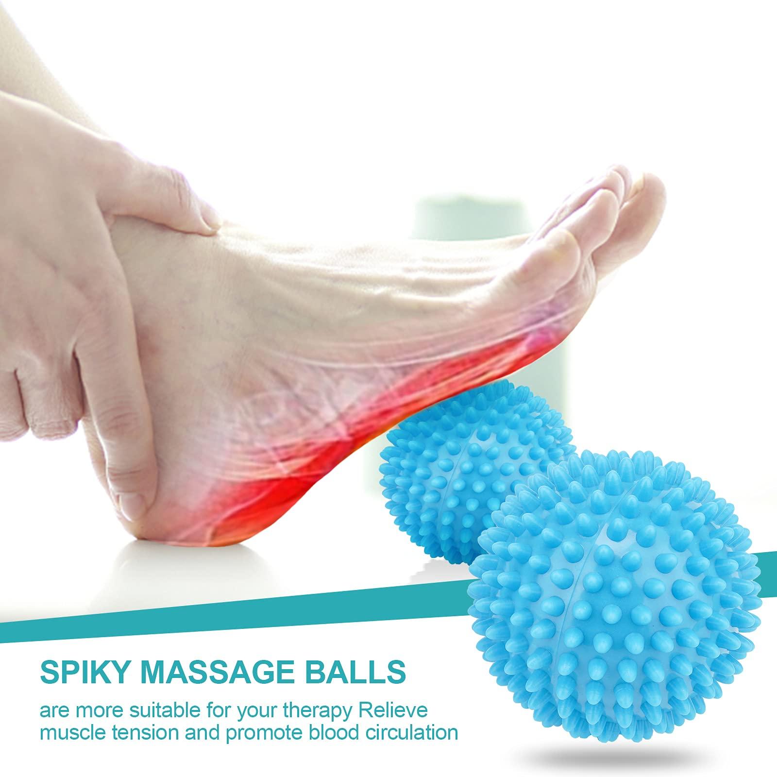 NEBULIZER MACHINE EACO Foot Massage Roller Spiky Ball for Plantar Fasciitis Relief, Trigger Point Muscle Roller in Different Degrees of Hardness for Foot Back Leg Hand PLA Relax