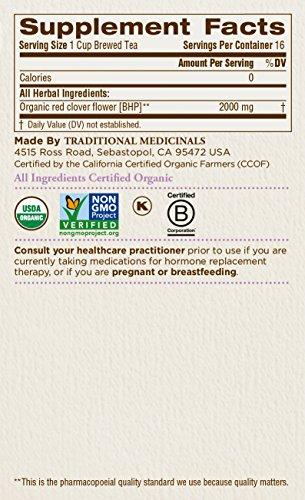 Traditional Medicinals Traditional Medicinals Tea, Organic Red Clover, Supports Skin Health, 16 Tea Bags