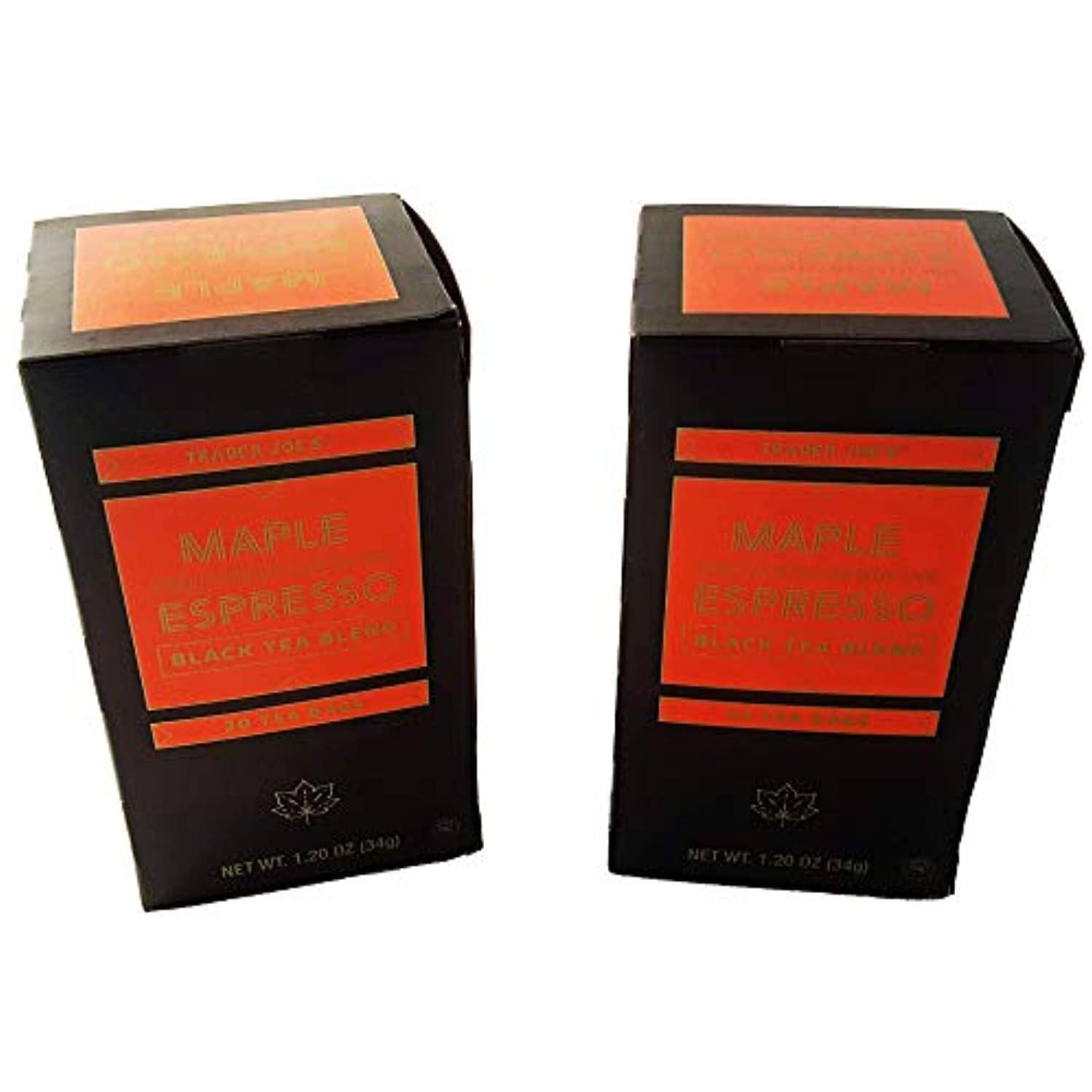 TJ's Trader Joes Maple Espresso Black Tea - 2-Pack (40 bags)