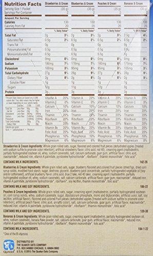 Quaker Quaker Instant Oatmeal Fruit & Cream, Variety Pack, 8-Count Boxes (Pack of 4)