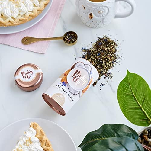 Pinky Up Pinky Up Coconut Crème Loose Leaf Tea | White Tea, 15-30 mg Caffeine Per Serving, Naturally Calorie & Gluten Free | 2.8 Ounce Tin, 25 Servings