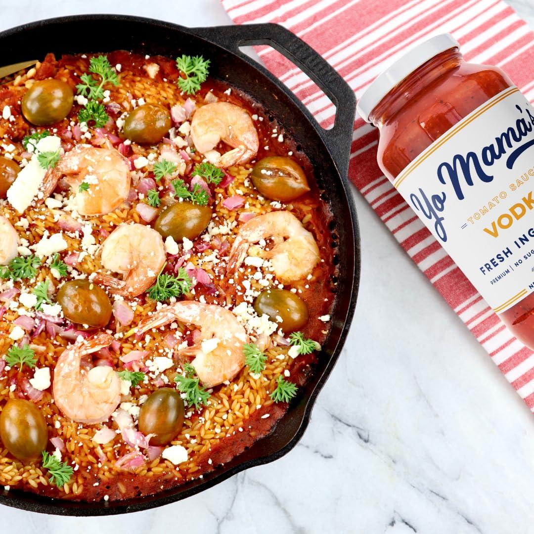 Yo Mama’s Foods Yo Mama\'s Foods Keto Vodka Pasta Sauce - Pack of (1) - No Sugar Added, Low Carb, Low Sodium, Gluten Free, Paleo Friendly, and Made with Whole, Non-GMO Tomatoes