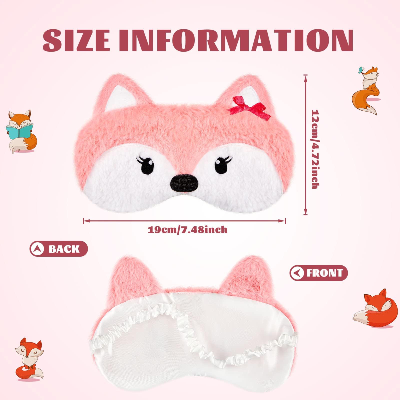 Haysandy Haysandy Cute Eye Mask for Sleeping 3 Pieces Cartoon Dog Face Eye Cover Funny Animal Cat Sleeping Mask Soft Lightweight Night Sleep Kitty Blindfolds for Women Men Kids(Fox)